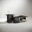Beige-Black Lamp Table with Thunder Night Ceramic Tabletop – CA Zenith Day