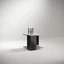 Beige-Black Lamp Table with Ceramic Tabletop – CA Zenith Day