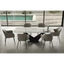Black Dining Table with Thunder Night Ceramic Tabletop, 239x110 cm – CA Zenith Day Krystal