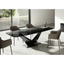 Black Dining Table with Thunder Night Ceramic Tabletop, 239x110 cm – CA Zenith Day Krystal
