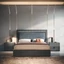 Black Double Bedstead with Upholstered Headboard and LED Light – CA Onyx Soft