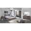 Platinum bedroom - silver birch with 180x200 cm bed, and 4-doors cabinet