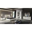 Smart bedroom - white with 180x200 cm bed, and 4-doors cabinet