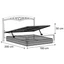 Bedding container structure into 160x200 cm bedstead