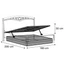 Bedding container structure into 180x200 cm bedstead