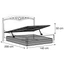 Bedding container structure into 140x200 cm bedstead