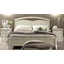 Nostalgia Double bedstead with bedding container - 180x200 cm, with metal-insert decorative frame with curved headboard, with short footboard, antique white