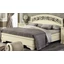 Torriani BOTTICELLI Double bedstead with curved wooden headboard - ivory