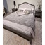 Verdi Double bedstead with upholstered headboard, 180x200 cm - smoky grey