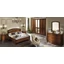 Torriani bedroom - walnut with 180x200 cm bed, with 6-doors cabinet