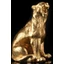 Siberian tiger ceramic sculpture, with gold foil
