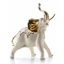 Elephant ceramic sculpture, with original Swarovski crystals. Color: cream color, gold, platinum