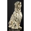 Tiger ceramic sculpture. Color: cream color, gold