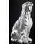 Tiger ceramic sculpture. Color: white, platinum