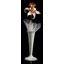 Giulia ceramic vase with 1 rose.
