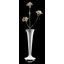 Giulia ceramic vase with 3 roses. Color: platinum