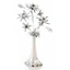 Tall ceramic vase with flower. Color: cream color, gold