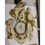 Ceramic wall clock, with angel. Color: cream color, gold, platinum
