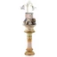 Ceramic fountain: Rialto of Venice with bridge, with pedestal number 628, with built-in lighting (2 pcs). Color: gold