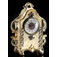 Ceramic clock. Color: cream color, gold, platinum