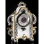 Ceramic clock. Color: white, gold, platinum