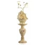 Ceramic fountain: swing with two children, with pedestal, with built-in lighting (2 pcs). Color: cream color, gold