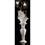 Ceramic fountain: swing with lady, with pedestal, with built-in lighting (2 pcs). Color: white, gold, platinum