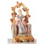 Ceramic lady with decorative arc. Color: gold