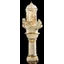 Ceramic fountain: Monet, rotatable/movable, with built-in lighting, with pedestal. Color: cream color, gold, platinum
