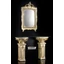 Ceramic mirror. Color: cream color, gold, platinum