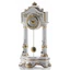 Ceramic pendulum clock with flower. Color: white, gold.