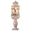 Ceramic pavilion (tower) Pantheon, rotatable/movable, with built-in lighting. Color: light blue, salmon color, gold.