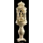 Ceramic pavilion (tower) Pantheon, rotatable/movable, with built-in lighting. Color: cream color, gold