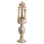 Small ceramic pavilion (tower) with pedestal, rotatable/movable, with built-in lighting (3 pcs). Color: light blue, lazac, gold.