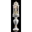 Small ceramic pavilion (tower) with pedestal, rotatable/movable, with built-in lighting (3 pcs). Color: white, gold.