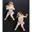 Kisméretű falra akasztható kerámia angyalka - festett porcelán