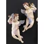 Medium size, suspended ceramic angel. Color: cream color, gold