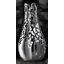 Ceramic lamp large, with built-in lighting (3 pcs) with glass.