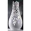 Ceramic lamp large, with built-in lighting (3 pcs) with glass. Color: white, gold.