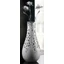 Ceramic lamp large, with built-in lighting (3 pcs) with glass. Color: white, platinum