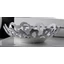 Ceramic decorative table bowl. Color: white, platinum