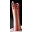 Asymmetrical ceramic decorative vase in red color