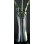 Asymmetrical ceramic decorative vase in black-gold color