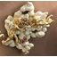 Cloud-shaped ceramic ornament with angels. Color: velencei stílusban festve