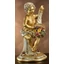 Ceramic table with angel and with the horn of abundance, with flowers. Color: painted, Venice style