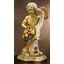 Ceramic table with angel and with the horn of abundance, with fruits. Color: painted, Venice style