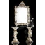 Ceramic mirror with angels. Color: white, gold, platinum
