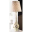 Small ceramic lamp, with original Swarovski crystals. Color: cream color, gold