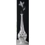Small ceramic vase, with original Swarovski crystals. Color: white, platinum