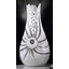 Large ceramic lamp, with original Swarovski crystals, with built-in lighting (3 pcs), without glass. Color: white, platinum